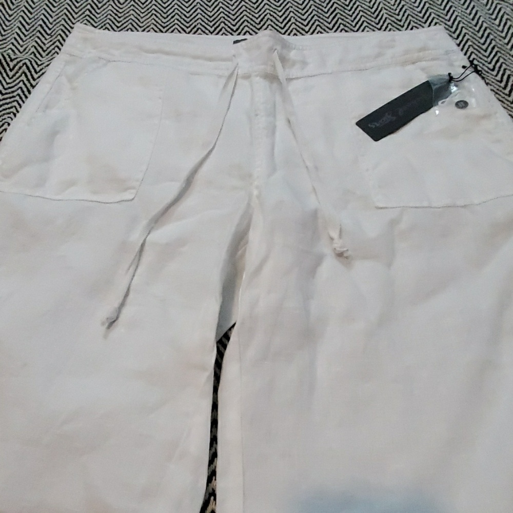 Michael Stars M White Linen Pants